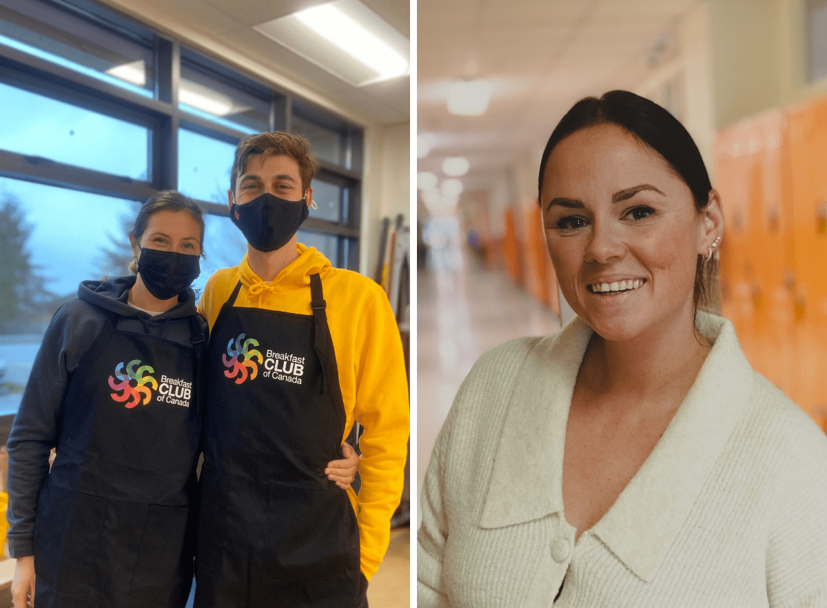 lindsey, Justin and Geneviève in breakfast programs